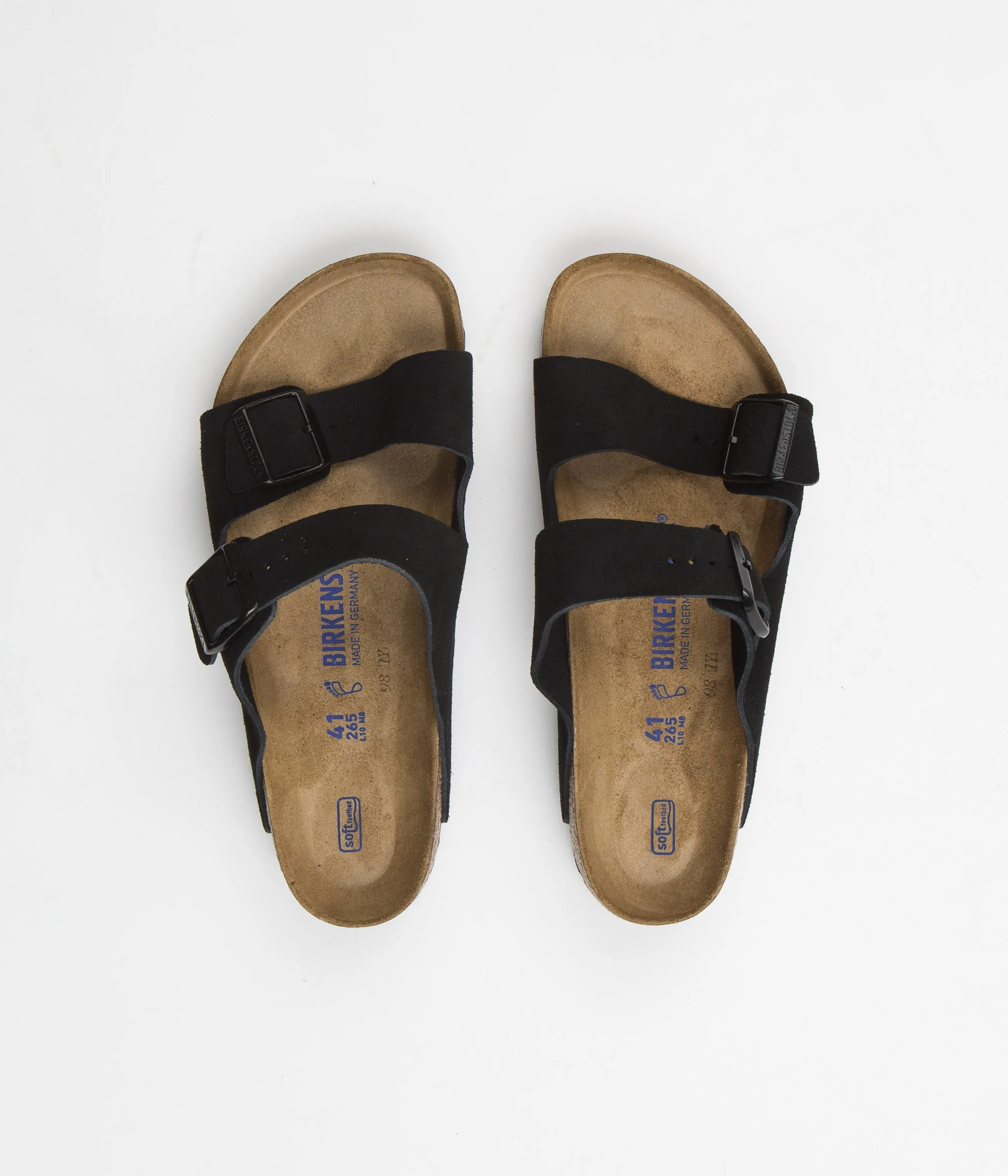 Birkenstock Arizona SFB Suede Sandals - Black