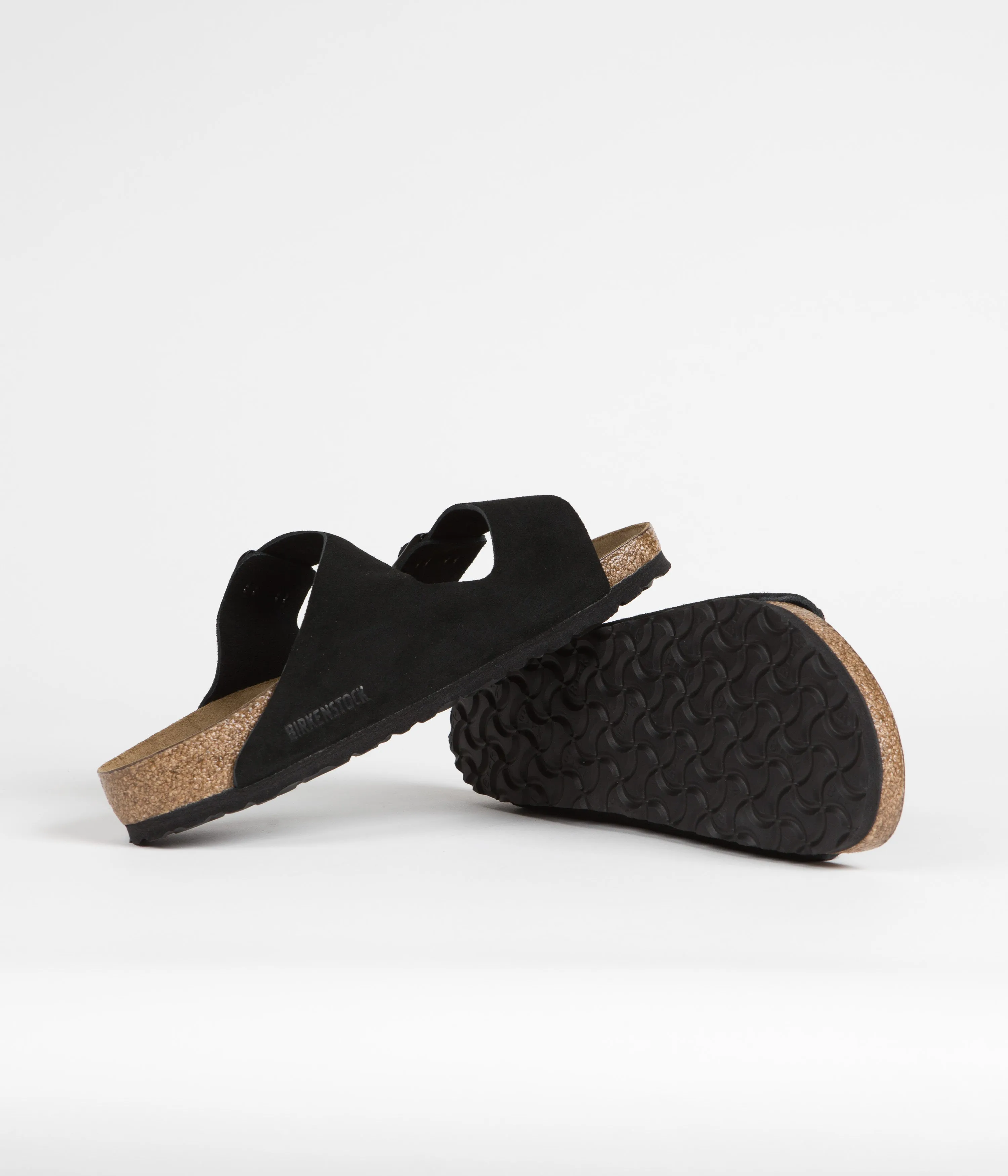 Birkenstock Arizona SFB Suede Sandals - Black