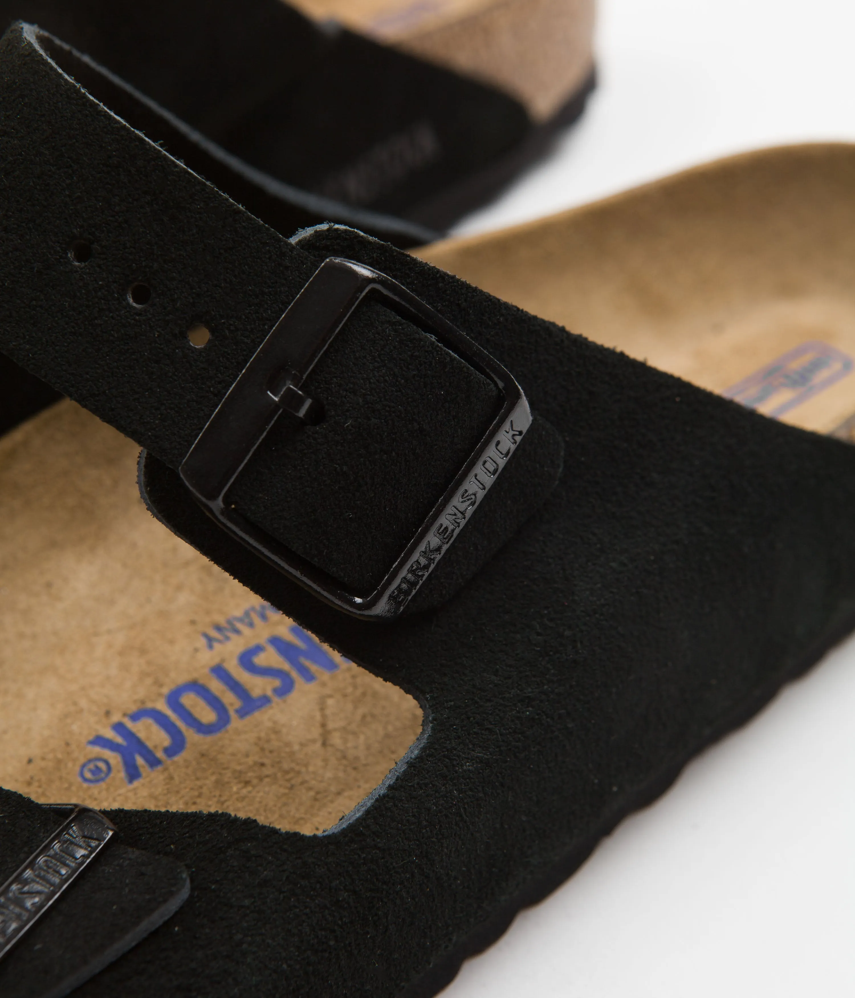Birkenstock Arizona SFB Suede Sandals - Black