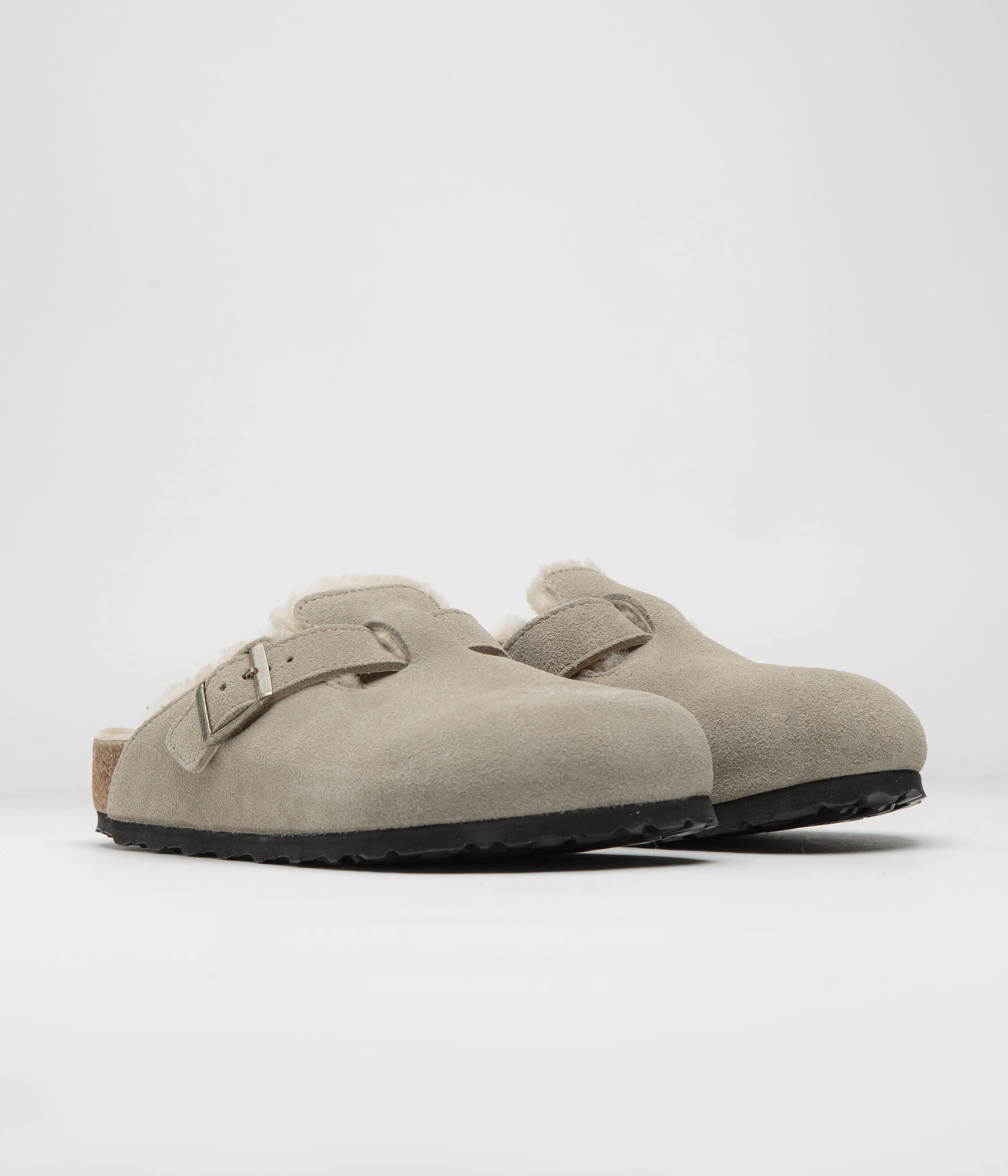 Birkenstock Boston Shearling-Lined Clogs - Taupe