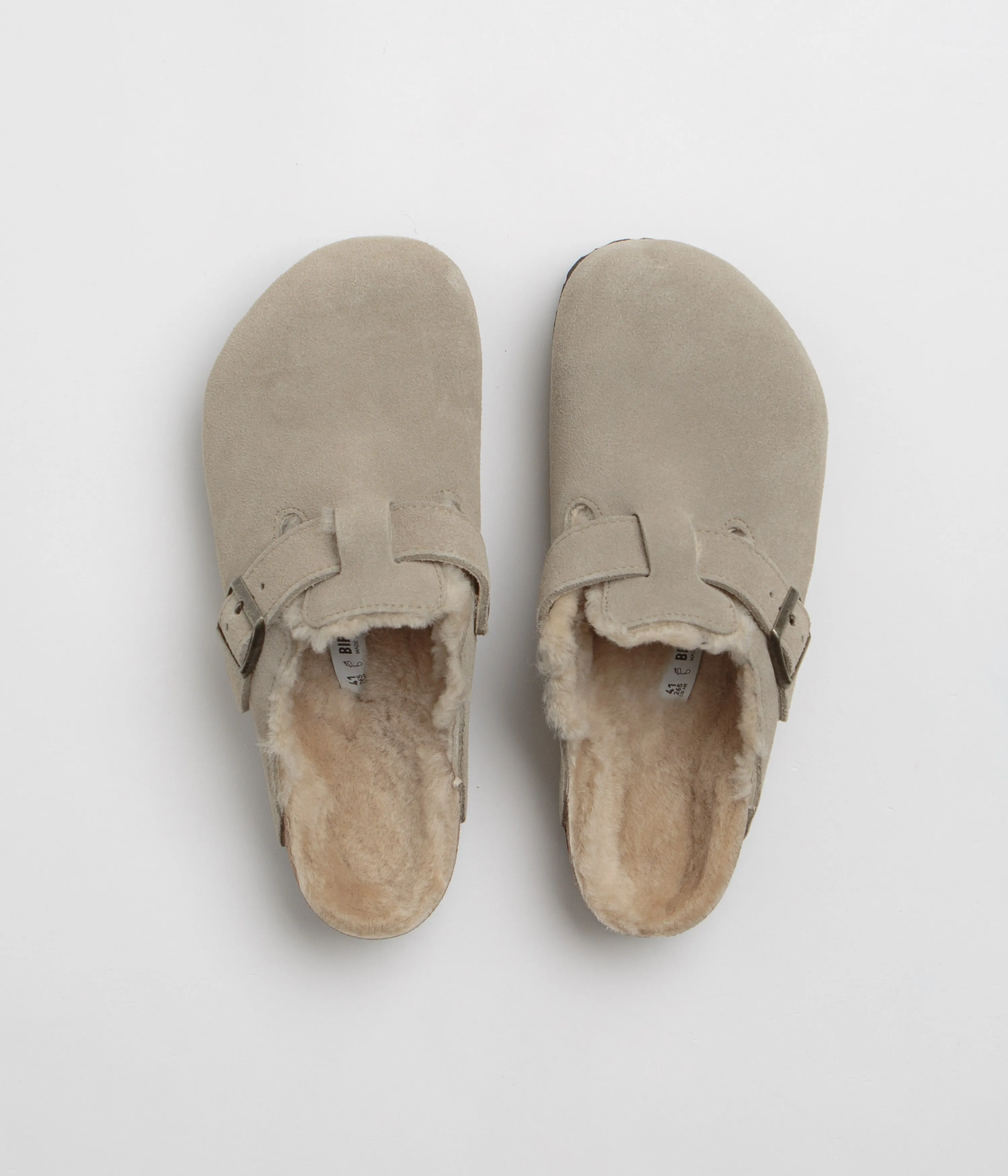 Birkenstock Boston Shearling-Lined Clogs - Taupe