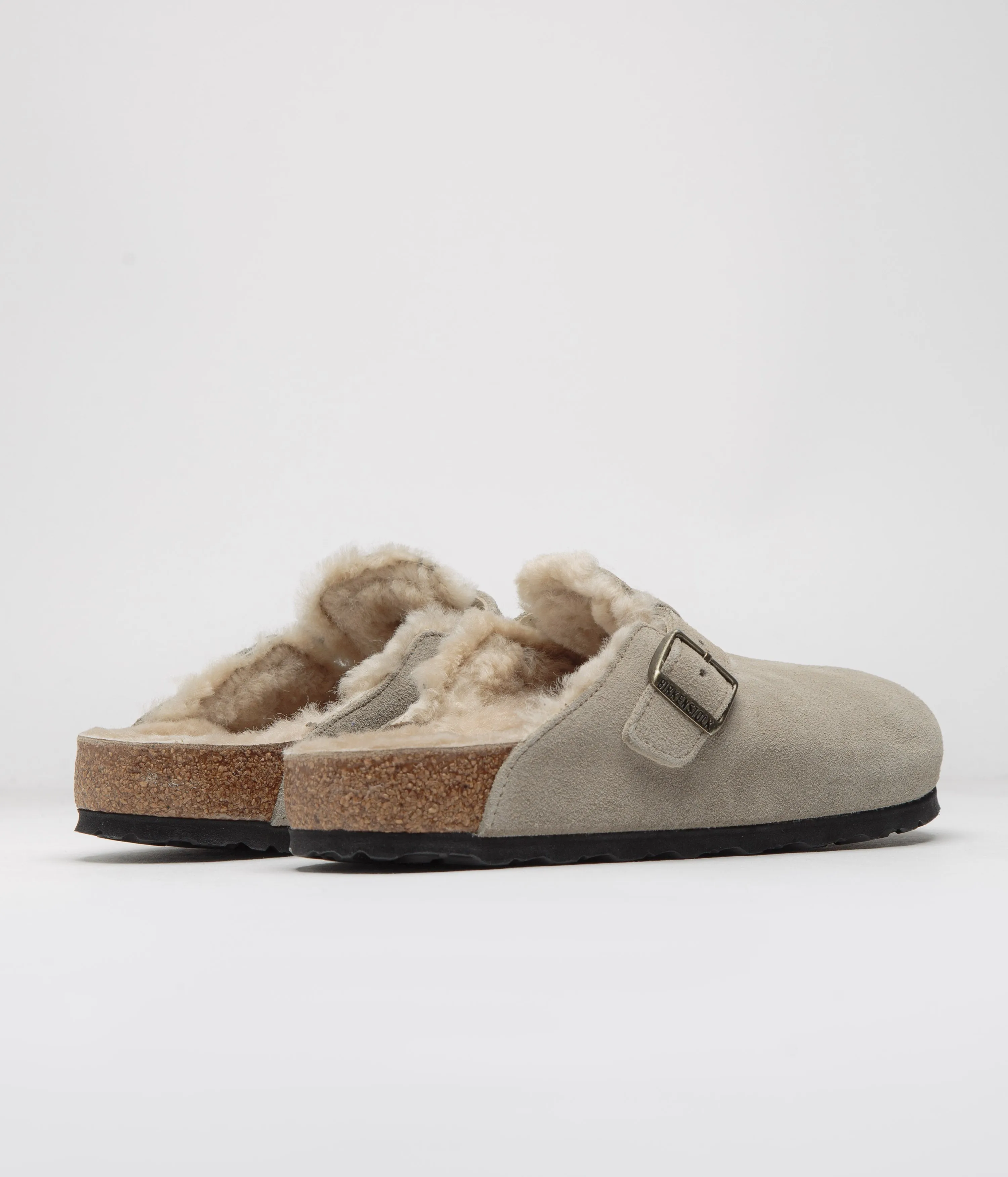 Birkenstock Boston Shearling-Lined Clogs - Taupe