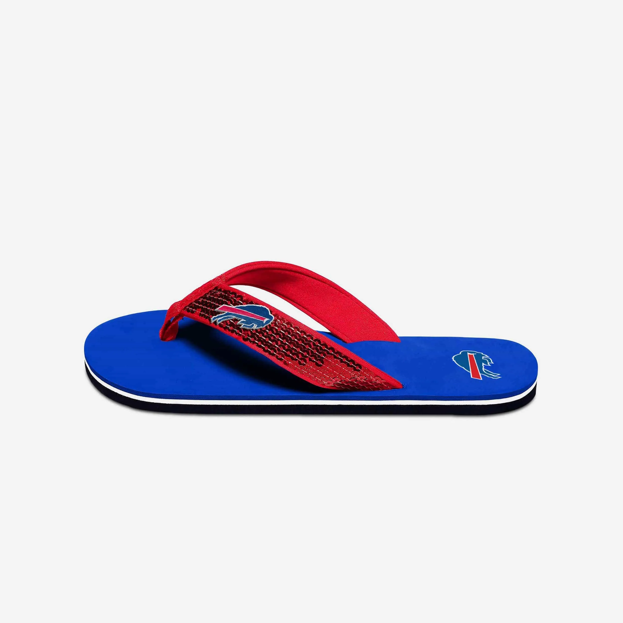 Buffalo Bills Womens Sequin Flip Flop