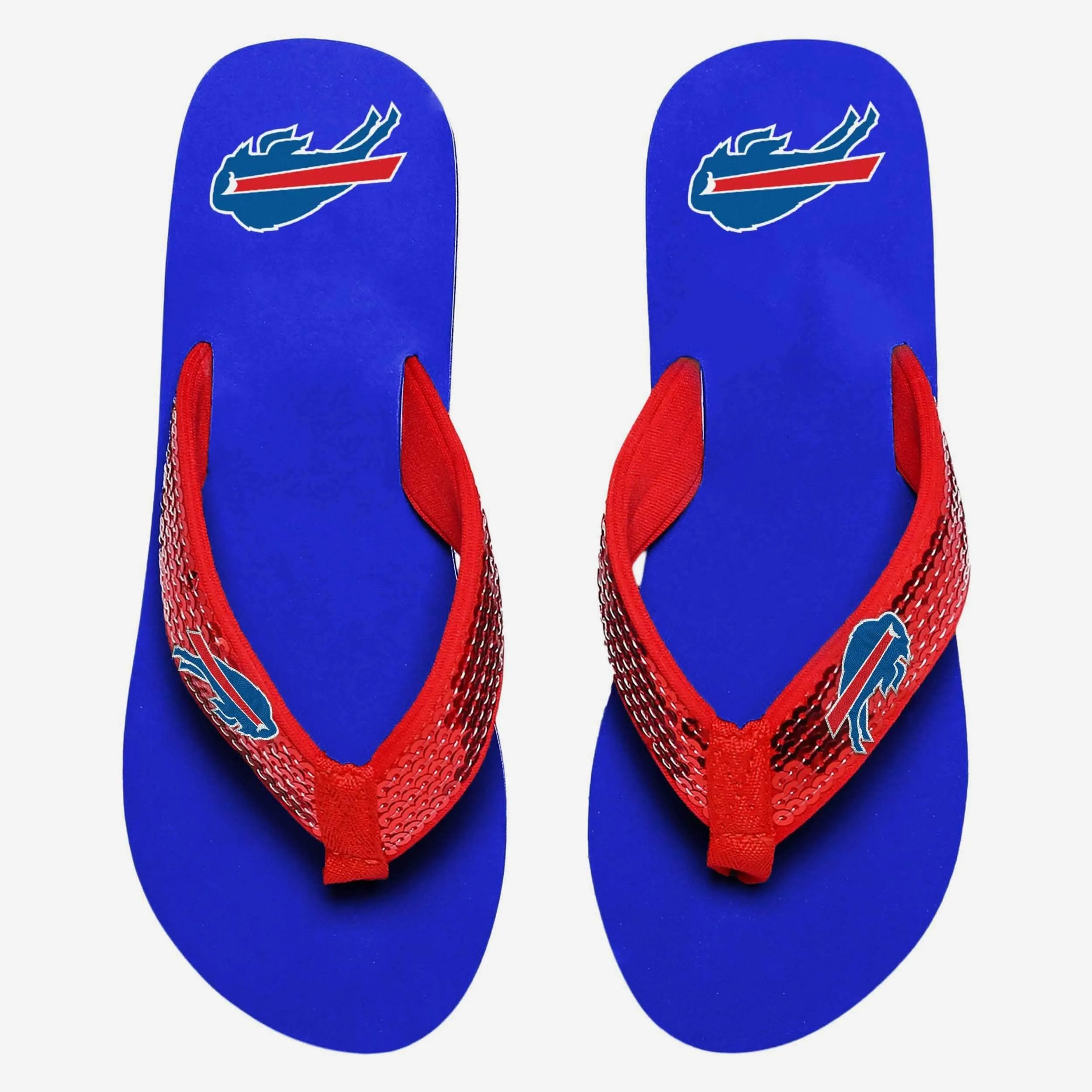 Buffalo Bills Womens Sequin Flip Flop
