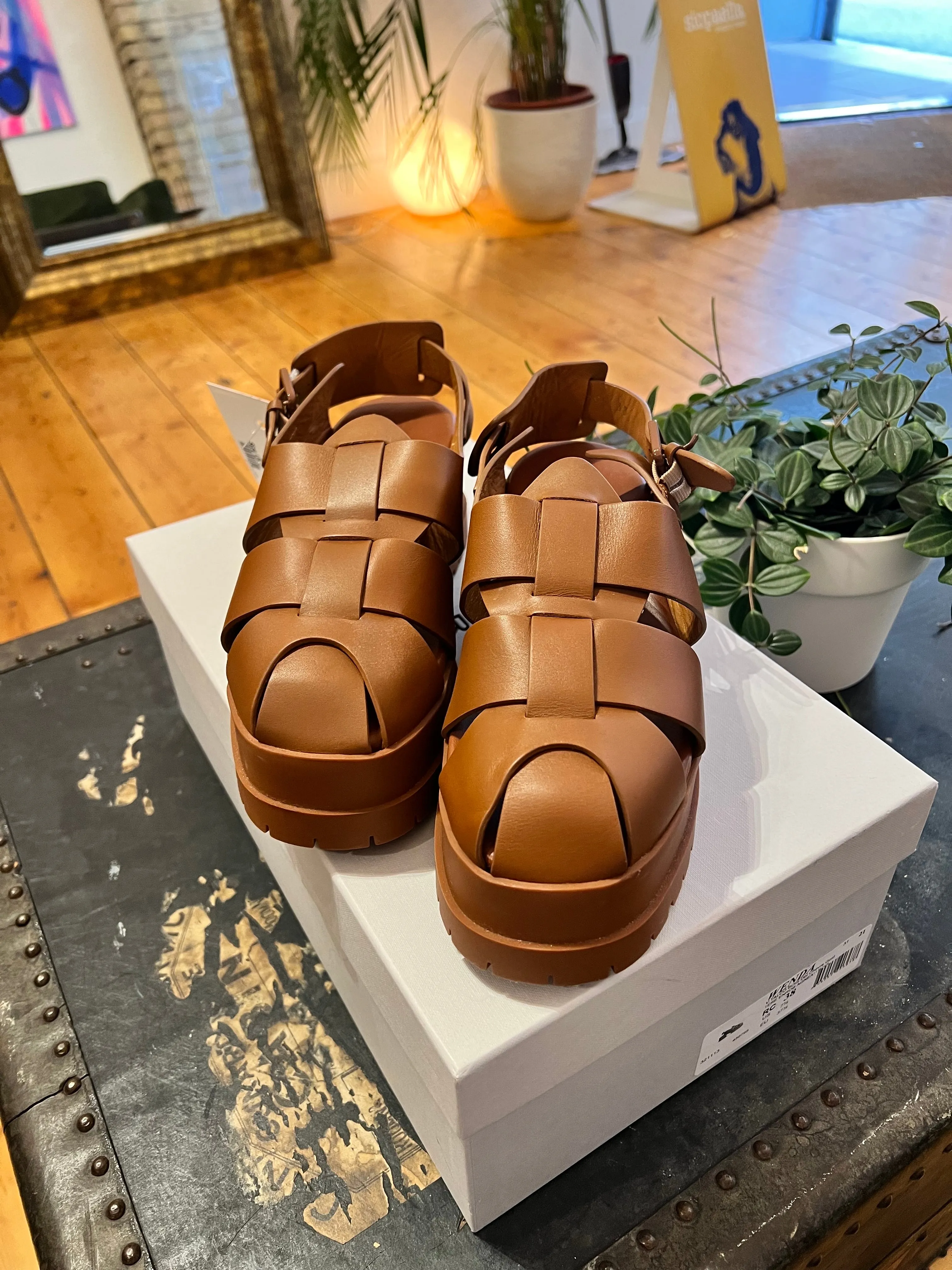 Clergerie Size Brown Leather Sandals - UK 5