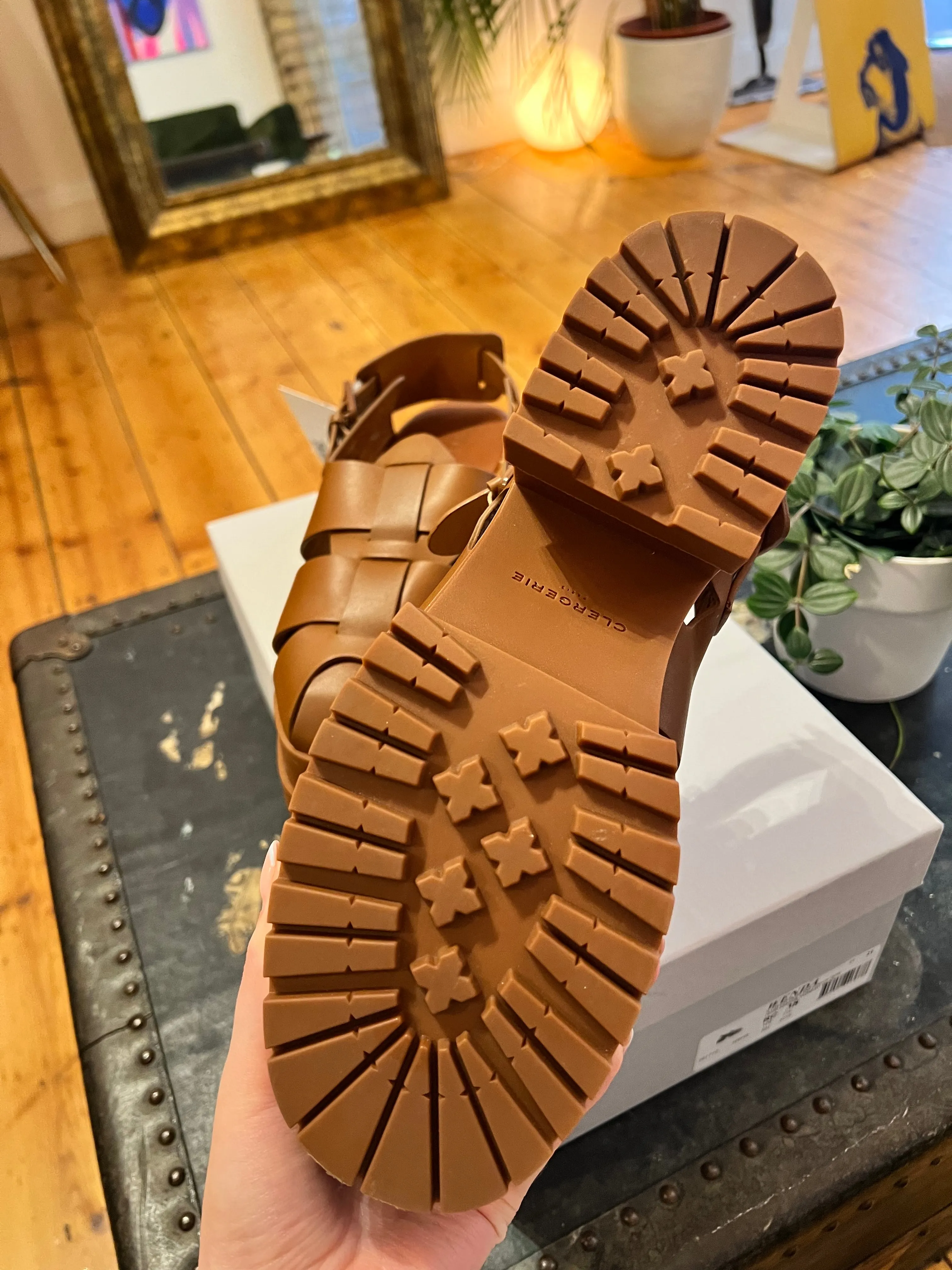 Clergerie Size Brown Leather Sandals - UK 5