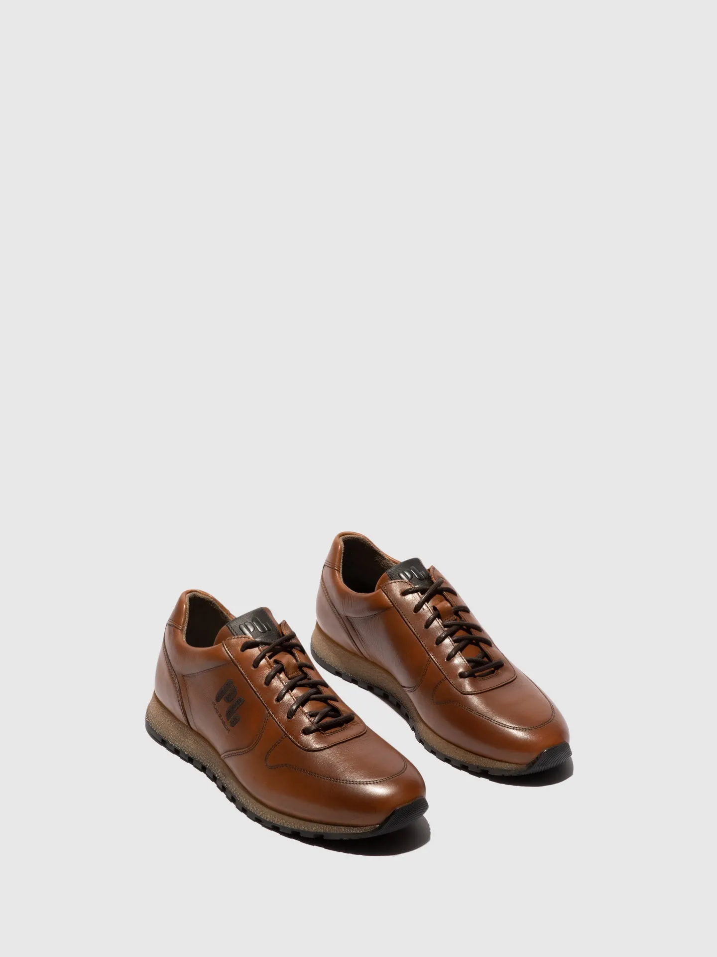 Cognac Lace-up Trainers